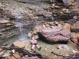 Laying in Waterfall